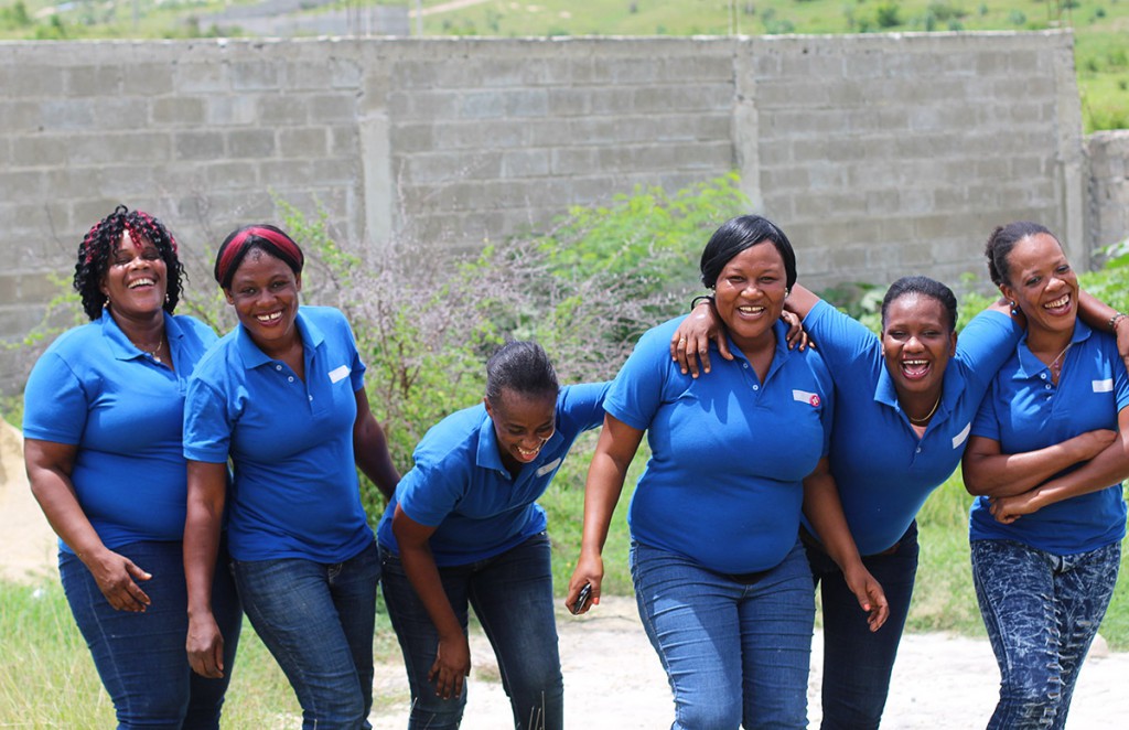 kitchen ladies laughing